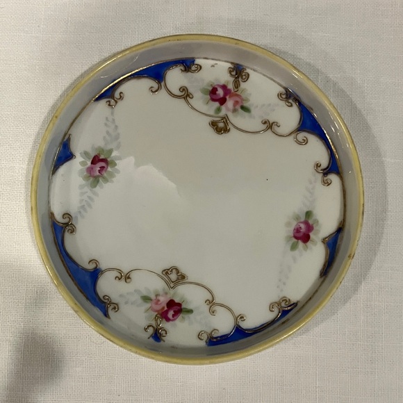 Nippon Other - Nippon Hand Painted Floral Porcelain Coaster